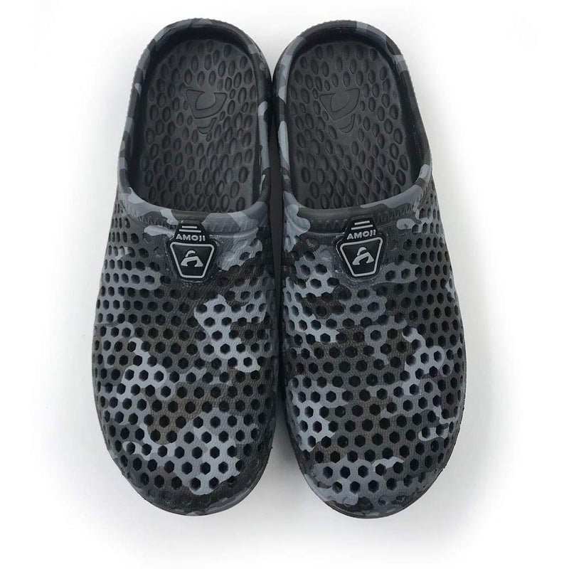 Amoji Garden Clogs Shoes House Slippers Sandals Indoor Outdoor Shower Shoes Camouflage Printed Sport Quick Dry Home Summer Breathable Women Men Ladies CAMO161 Black 14 Women/12 Men - Image 5